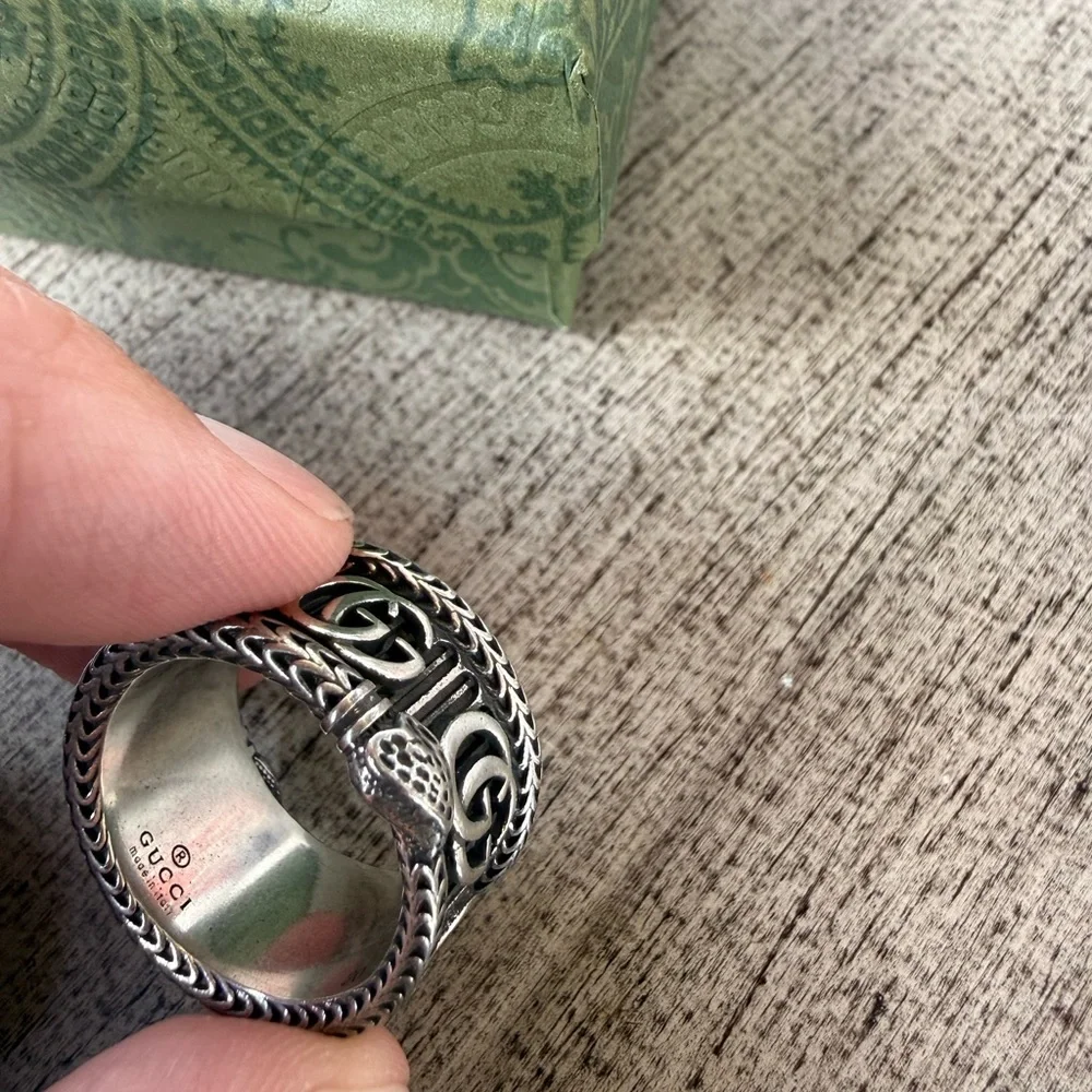 Gucci Marmont Snake Ring 8 - Picture 2 of 4